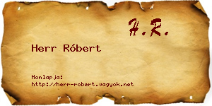 Herr Róbert névjegykártya