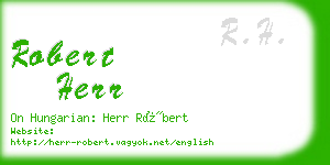 robert herr business card